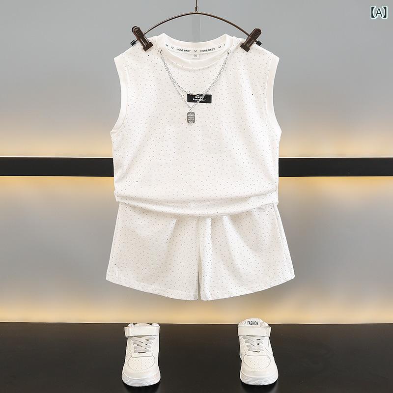 タンクトップ キッズ 男の子 夏物 薄手 子供服 おしゃれ かわいい ノースリーブ