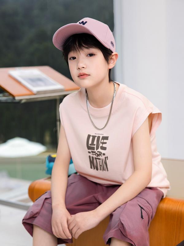 子供服 男の子用 タンクトップ 綿 パンダ柄 春夏 キッズ ノースリーブ Tシャツ 普段使い