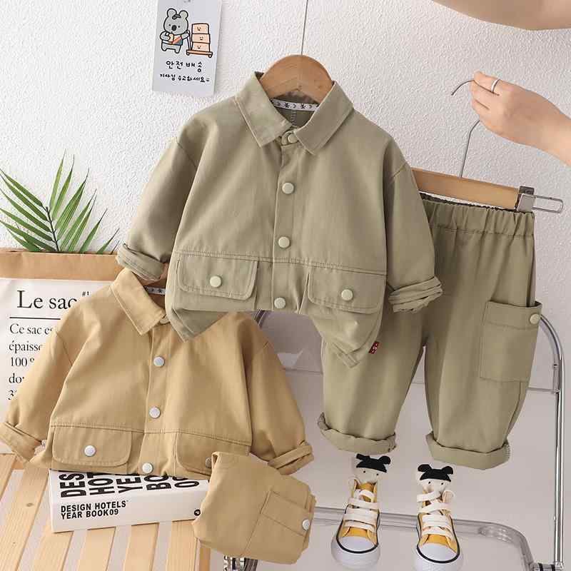 子供服 秋冬 セットアップ 男の子 女の子 シャツ アウター かっこいい かわいい カジュアル 普段着