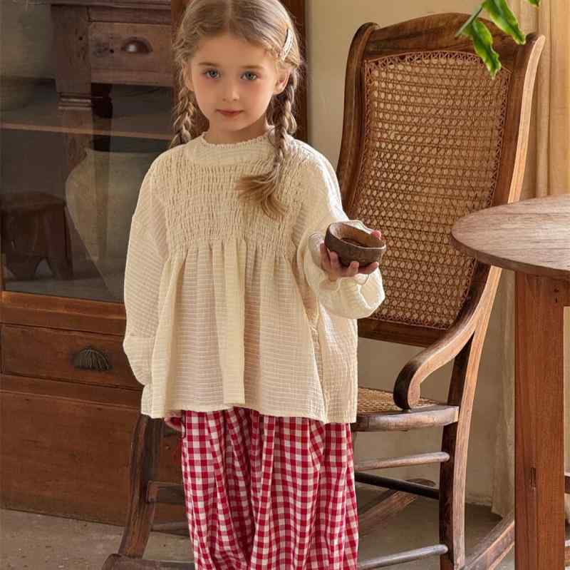 シャツ キッズ 女の子 子供服 春夏 ラウンドネック 無地 プルオーバー 長袖 トップス 蝙蝠袖 ゆったり かわいい2 5,267円