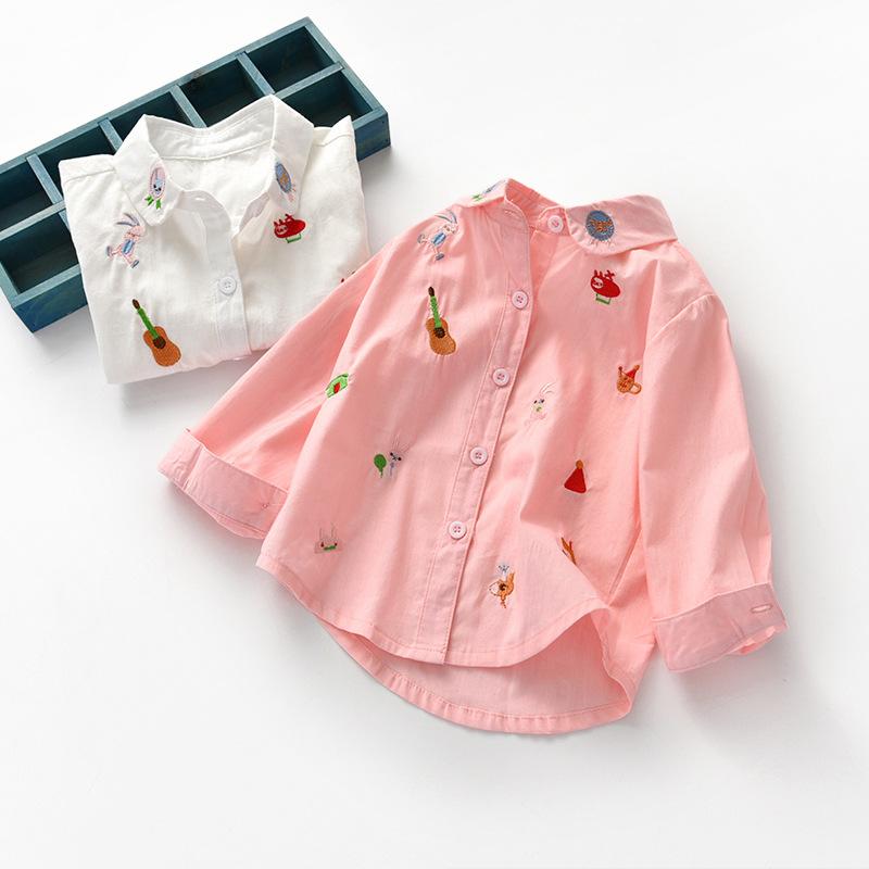 シャツ キッズ 長袖 白シャツ 春秋 韓国 トップス 女の子 ベビー 子供服