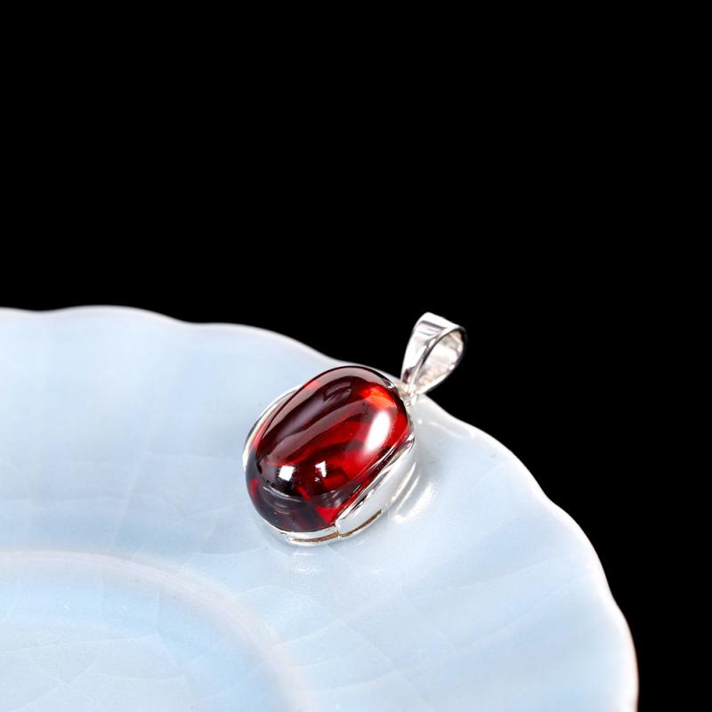 ネックレス レディース S925 シルバー ジルコニア ペンダント 小さめ ざくろ石風 レッド シルバーアクセサリー シンプル かわいい おしゃれ 清涼感 普段使い