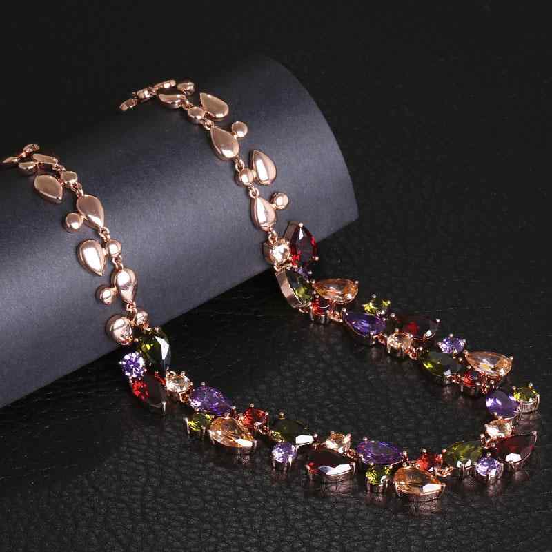 ネックレス レディース カラフル ジルコニア モナリザ ペンダント アクセサリー 卸売