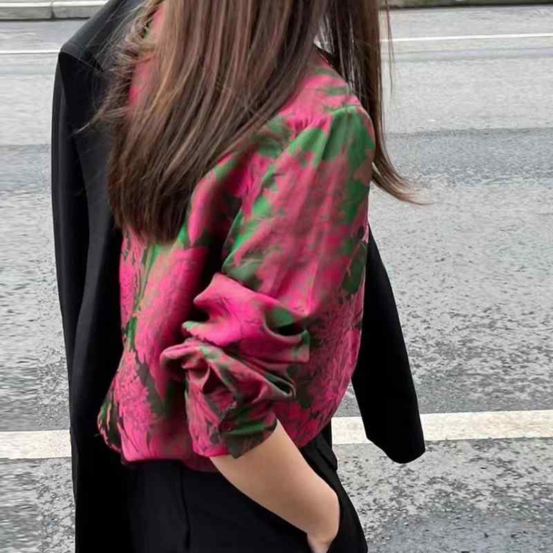 シャツ レディース 真? 提花 トップス 性 ブラウス 洋服 上着 女性用 婦人服 おしゃれ着