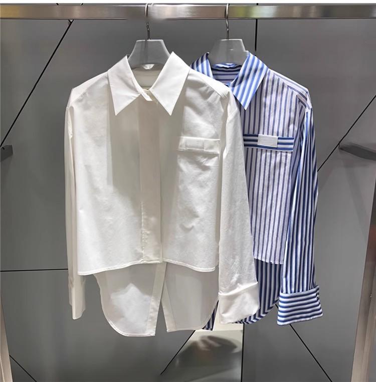 シャツ レディース 秋冬 長袖 ストライプ トップス ブラウス きれいめ 上品 高見え 通勤 オフィス カジュアル