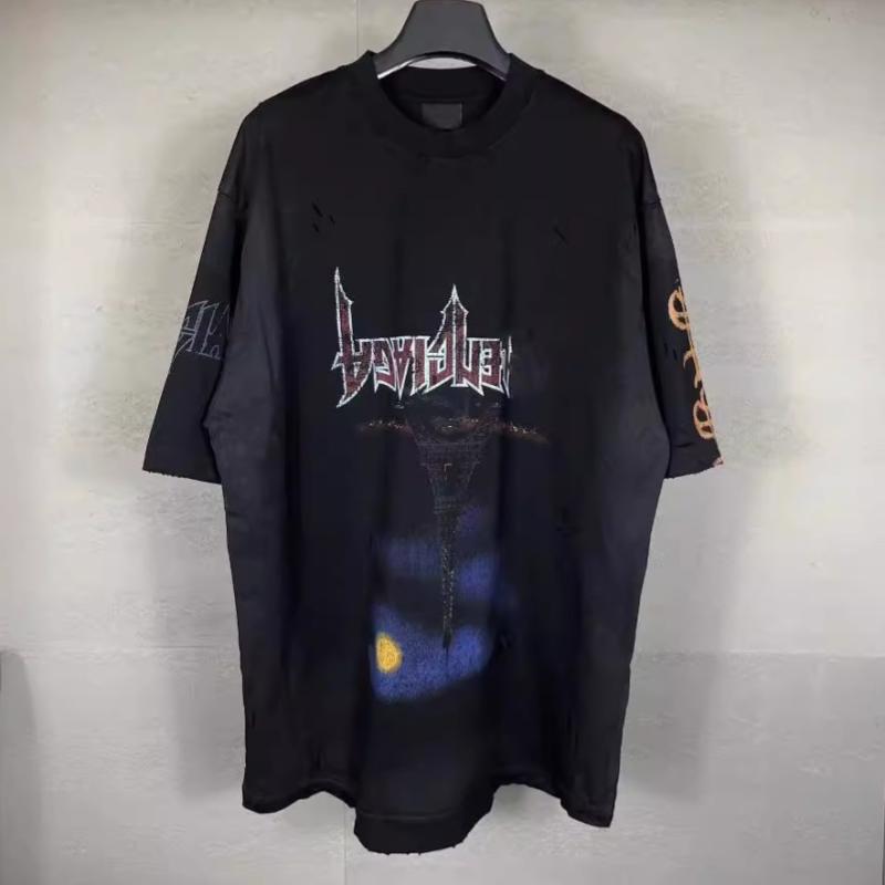 Tシャツ レディース 半袖 高見え 手書き風 グラデーション トップス 普段使い かわいい