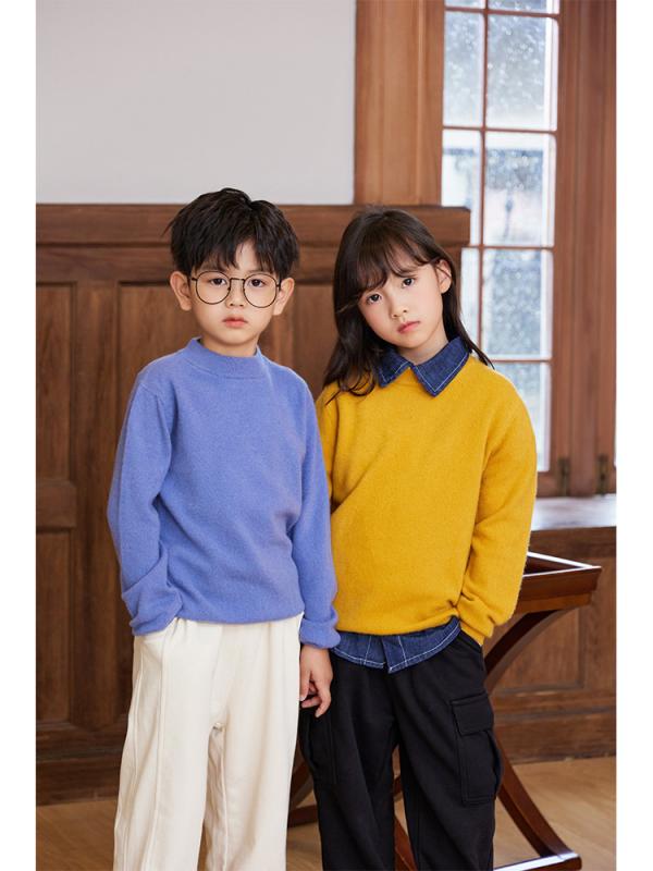 ニット キッズ 子供用 ピュアウール セーター 男の子 女の子 トップス インナー 防寒 あったか ウール