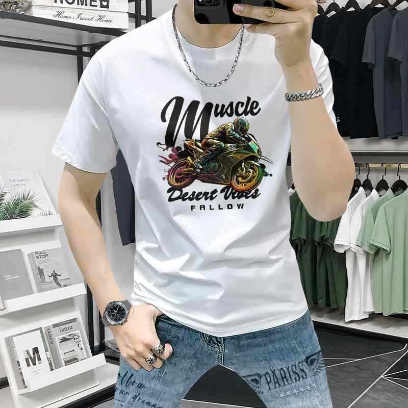 Tシャツ メンズ 男性用 半袖 高品質 ファッション トレンド カジュアル クルーネック トップス