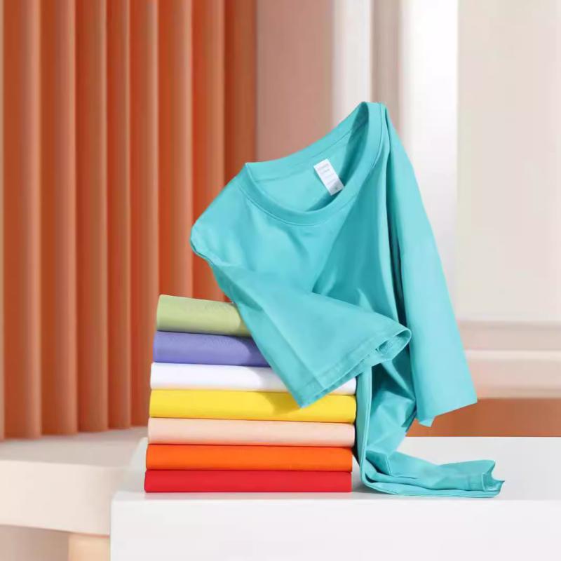 Tシャツ 男性用 綿 ルーズ ドロップショルダー 半袖 企業 広告 文化祭 プリント