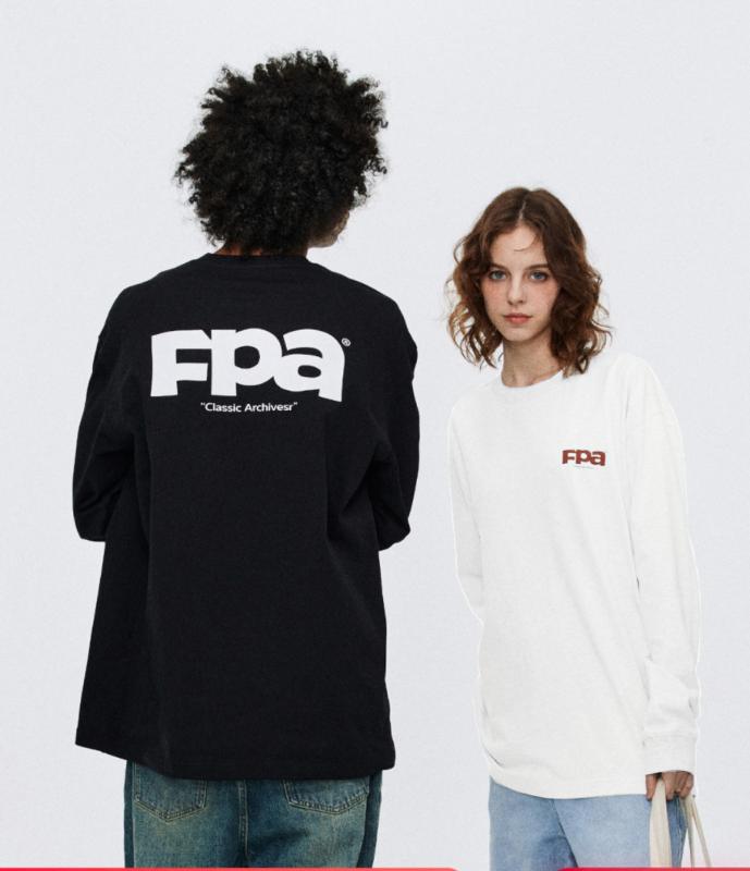Tシャツ 男性用 春秋 長袖 国潮 プリント クルーネック ゆったり カップル スタイル トップス