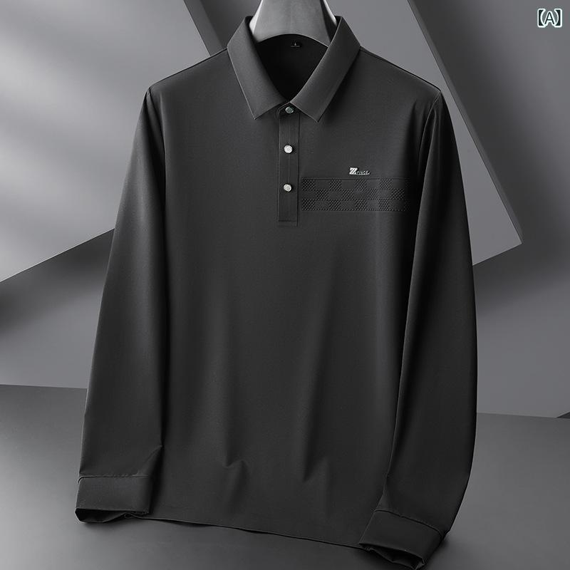 Tシャツ メンズ 男性用 大きいサイズ ビッグサイズ ビジネス カジュアル 普段使い 部屋着 長袖 伸縮性 無地 秋 冬