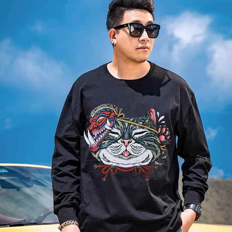Tシャツ 男性用 長袖 春秋 大きいサイズ 丸首 プルオーバー カジュアル 普段使い インナー
