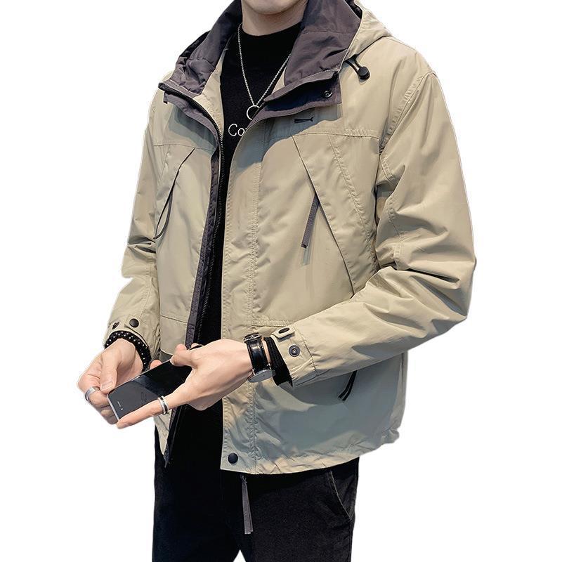 ジャケット 男性用 春秋 高品質 アウター フード付き ジャンパー ブルゾン ワークウエア