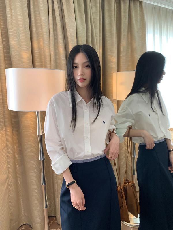 シャツ レディース 春物 刺・墸 トップス ゆったり 接触冷感 小板・貝風 ファッション デザイン 普段使い2｜ソファポテト