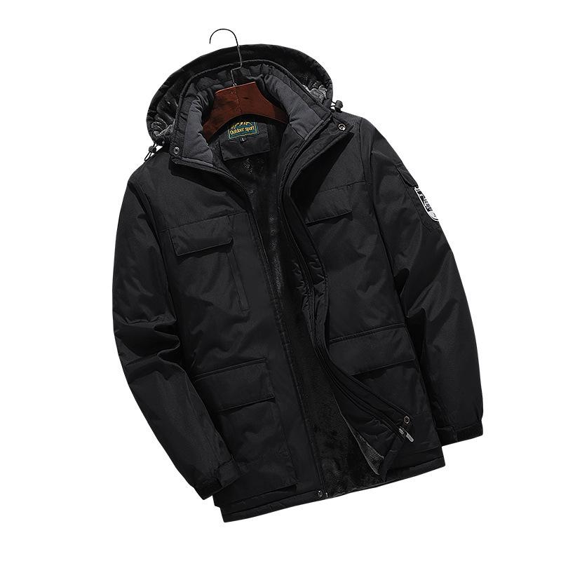マウンテンパーカー 男性用 防寒 釣り アウトドア ウェア 防風 防水 登山服 裏起毛 大判サイズ 秋冬