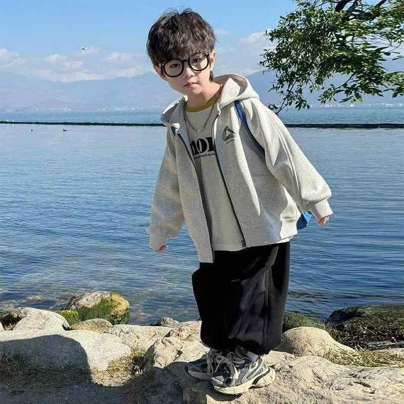 キッズ 男の子 パーカー カジュアル 韓国風 スポーツ 秋冬 子供 中大 アウター