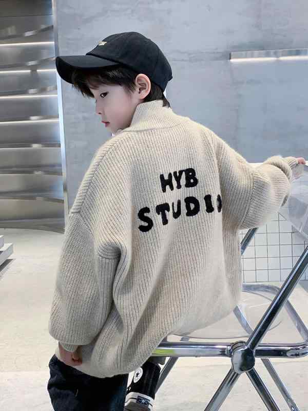 子供服 男の子 ニット カーディガン アウター 春秋 秋冬 ニット トップス 中学生 高校生 高学年 カジュアル 羽織り