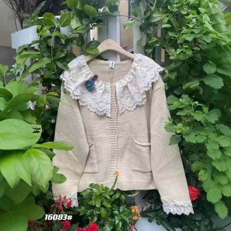 ニット レディース カーディガン 春 ラウンドネック セーター トップス ゆったり かわいい レトロ 森ガール系 着痩せ2 8,352円