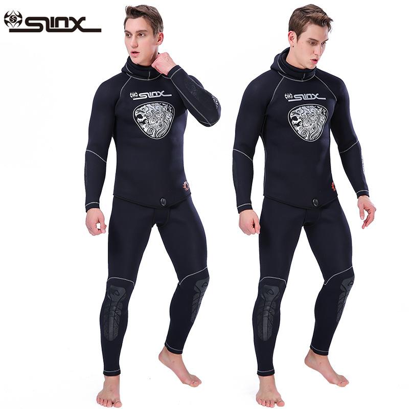 ダイビングスーツ 長袖 男性用 5mm 厚手 SLINX 潜水服 上下セット フィッシング 釣り