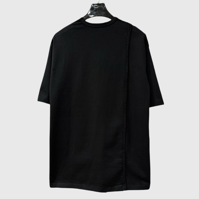 Tシャツ 男性用 美式 ストリート 切り替え デザイン 純綿 半袖 トップス