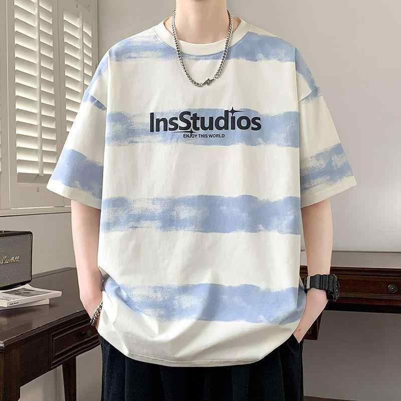 Tシャツ 男の子 13歳 14歳 15歳 半袖 トップス 中学生 高校生 夏服 ビッグシルエット ゆったり グラデーション