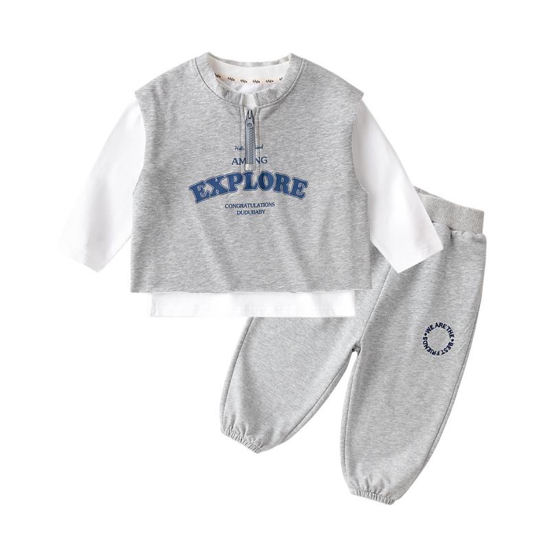 Tシャツ キッズ ベビー 春物 カジュアルパンツ ベスト セットアップ 男の子 女の子 上下セット 3点セット 普段着 かわいい