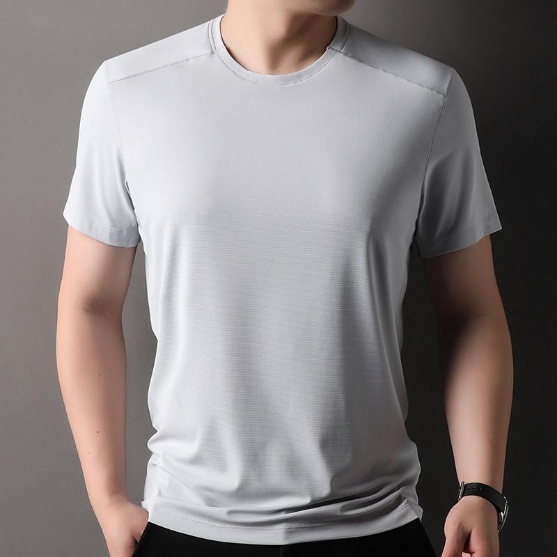 Tシャツ 男性用 半袖 夏 新作 接触冷感 速乾 トップス 百搭 無地 カットソー メンズ 服 上着