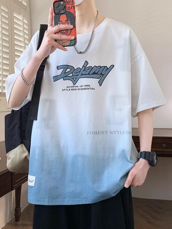 Tシャツ 男の子 キッズ ジュニア グラデーション 半袖 ゆったり トップス カットソー 春夏