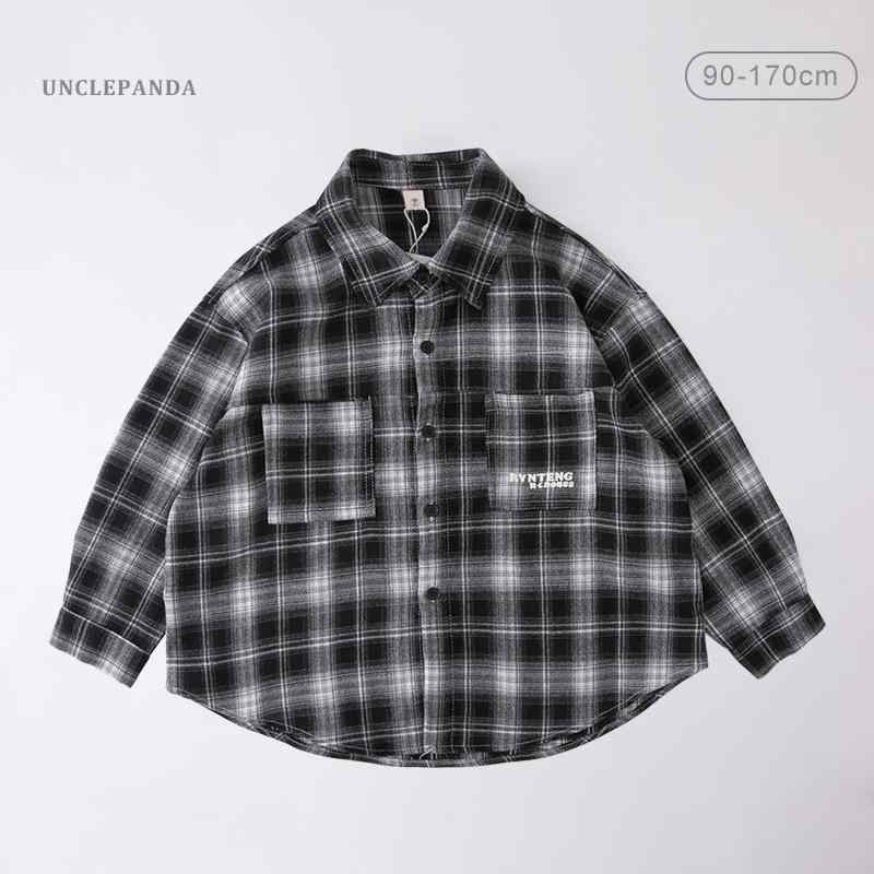 シャツ 子供 男の子 長袖 シャツ アウター 厚手 中大 子供 服 おしゃれ チェック トップス 春秋2 4,787円