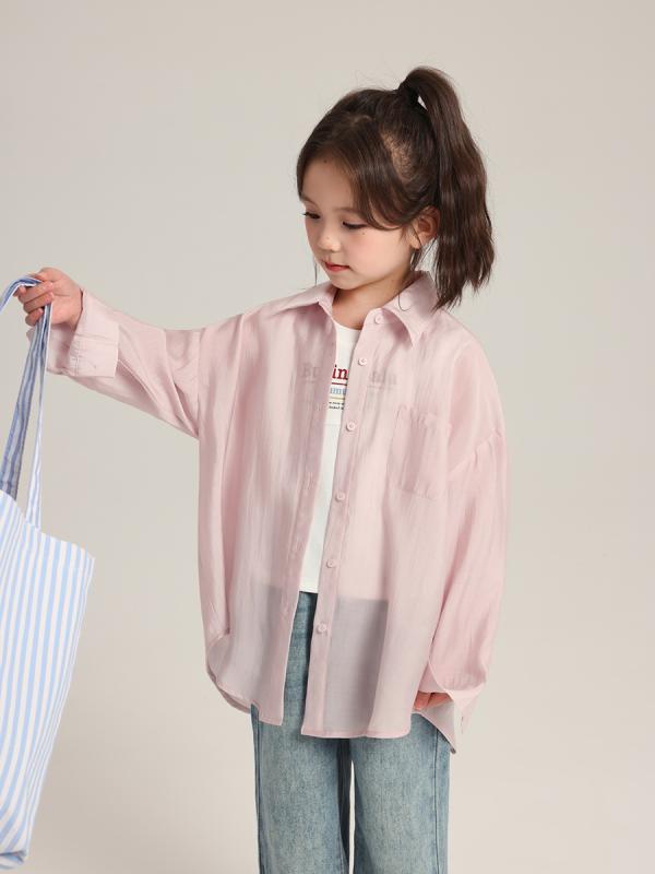 シャツ ガールズ 子供服 トップス 薄手 夏服 かわいい カジュアル 百搭2