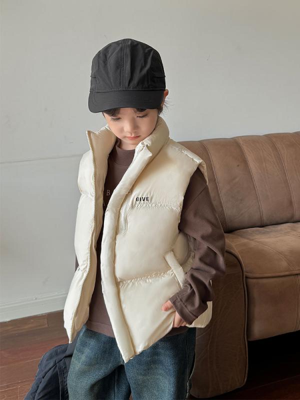 子供服 ダウンベスト 秋冬 防寒 加厚 アウター 男の子 女の子 韓国 ベスト チョッキ 冬服 かわいい 普段使い アウトドア