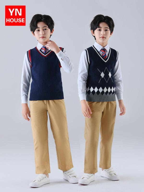幼稚園 園児服 編み物 スウェーター 限りない 小学生 学院制服 烏兎 セットアップ 赤ちゃん 競技大会 野球クラブ制服 4点仕掛ける