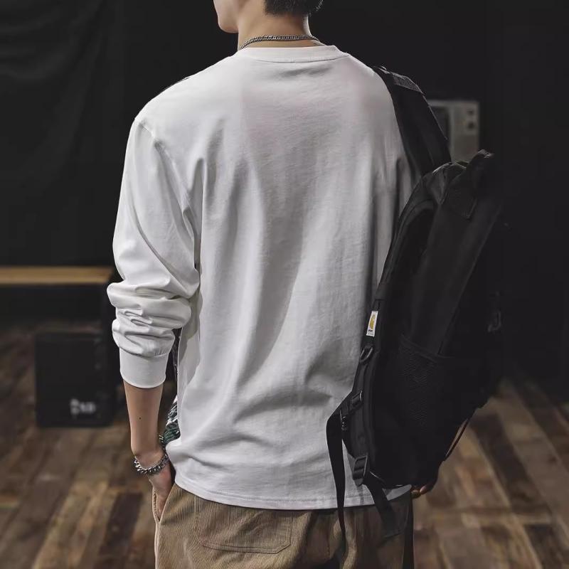 Tシャツ メンズ 男性用 長袖 純綿 迷彩 切り替え 春秋 大? 大きいサイズ トレーナー スウェット トップス 普段使い 部屋着