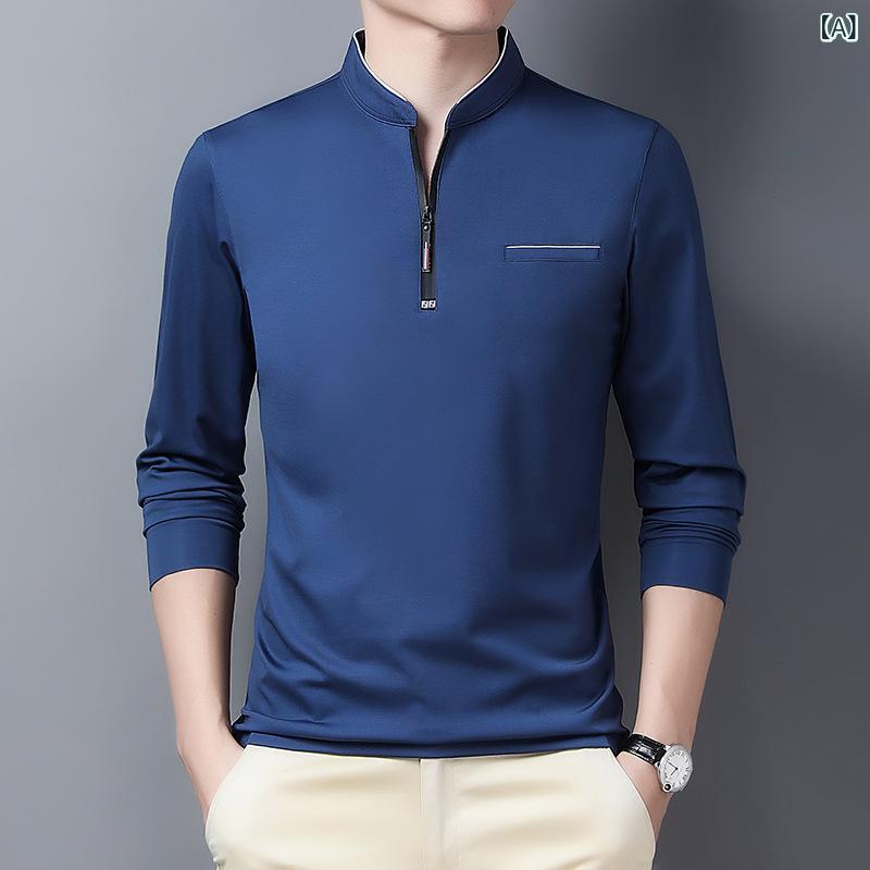 Tシャツ 男性用 秋冬 長袖 裏起毛 厚手 トップス カットソー あったか 暖かい カジュアル2
