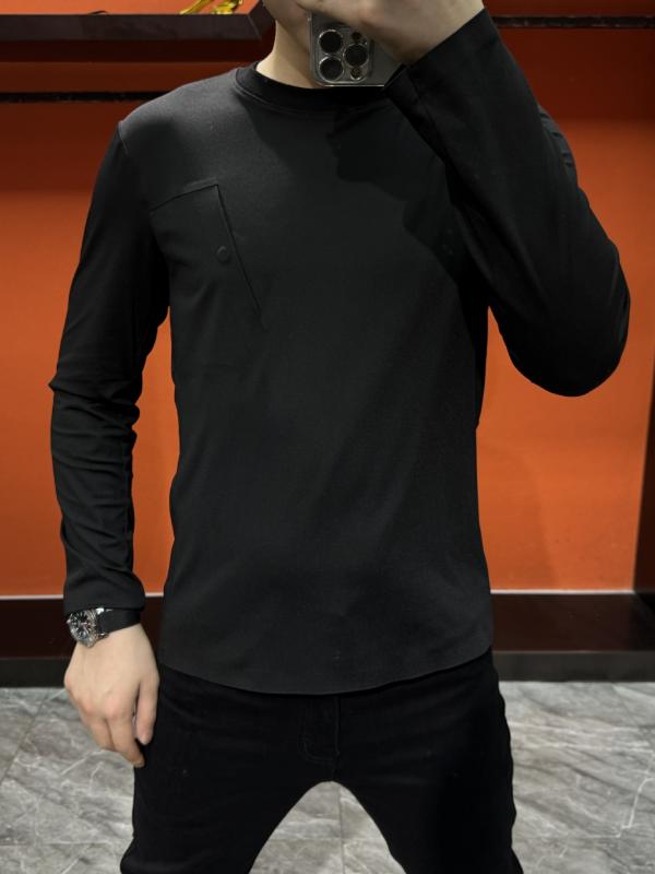 Tシャツ メンズ 男性用 長袖 カジュアル ファッション 無地 トレンド おしゃれ 小さめ ワンポイント