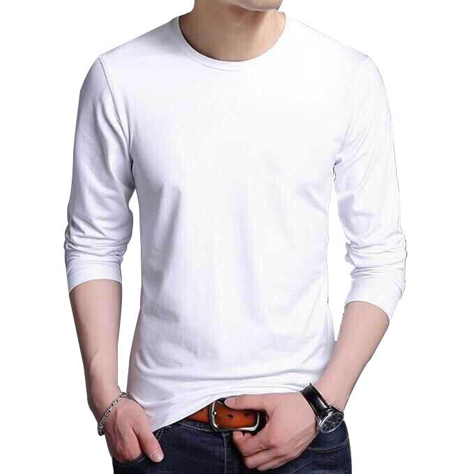 Tシャツ 長袖 春秋 トップス カットソー 男女兼用 インナーシャツ 純綿 コットン プリント 白 ホワイト2