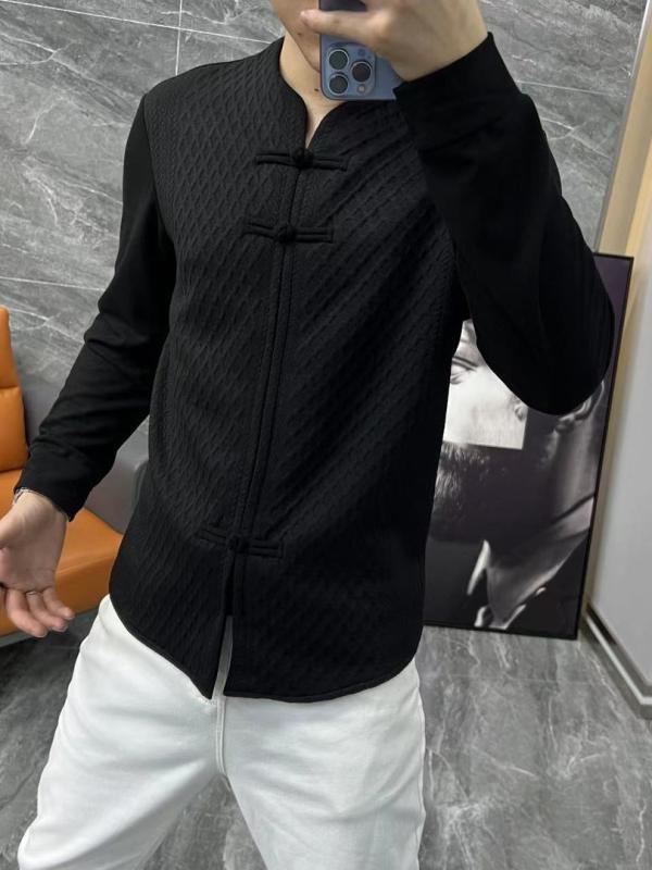 Tシャツ メンズ 男性用 秋冬 ファッション トップス カットソー 中山服風 チャイナ風 普段使い