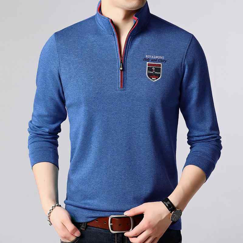 スウェット メンズ 春秋 トップス ファッション Tシャツ インナー カジュアル スタンドカラー 長袖 カットソー 男性用