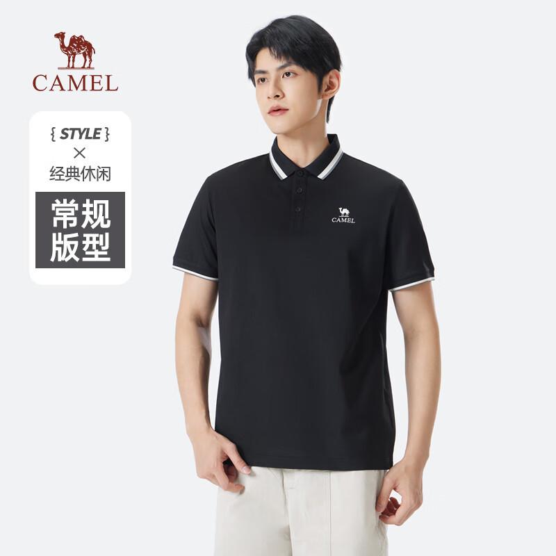 ポロシャツ 男性用 抗菌 通気 半袖 トップス 駱駝 CAMEL 珠地綿