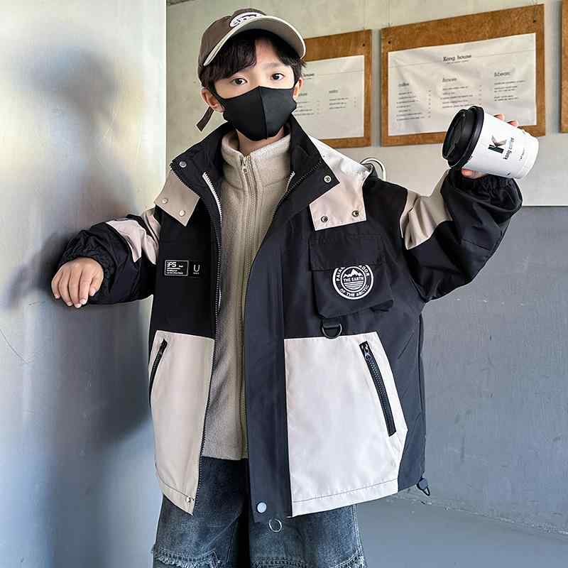 子供服 アウター 春秋 ジャンパー ウィンドブレーカー 裏起毛 三種組み合わせ 男の子 普段使い 防寒 撥水