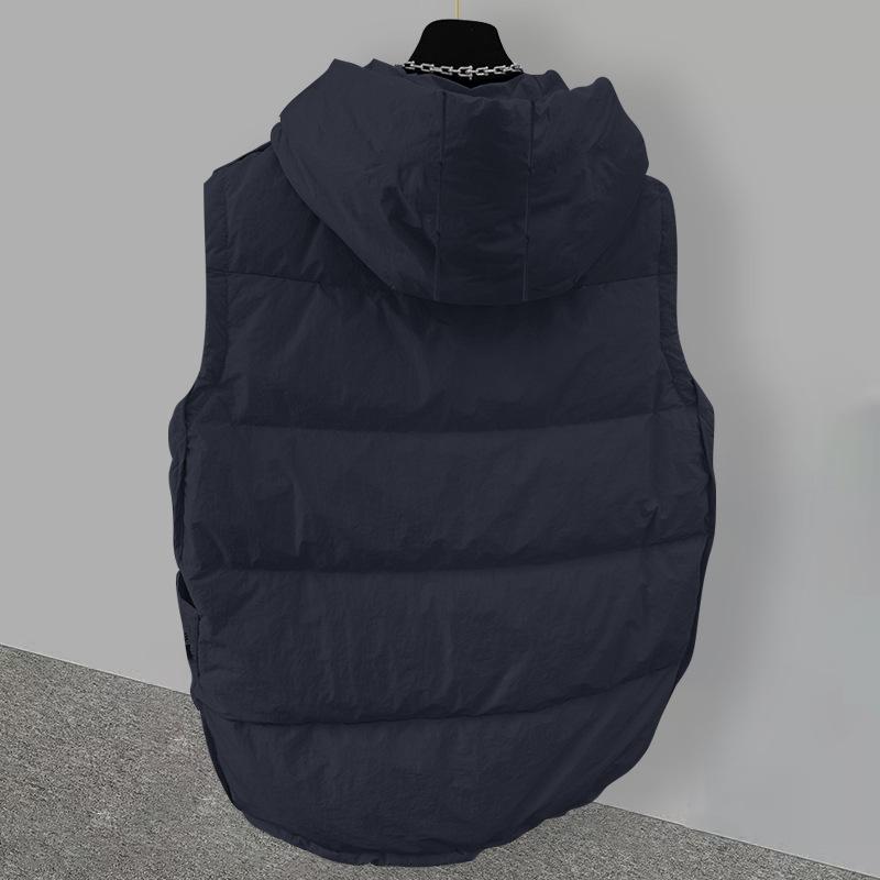 綿入りベスト 男性用 裏起毛 厚手 ゆったり ワークウェア 刺繍 アウター トップス 普段使い アウトドア2