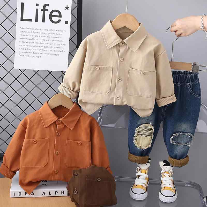 ベビー服 男の子 秋物 セットアップ 1歳 2歳 3歳 韓国風 子供服 男児 シャツ おしゃれ 普段着