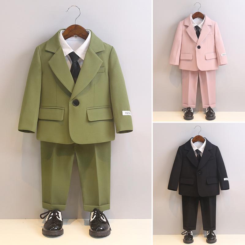 子供用 スーツ 春夏 男の子 韓国風 カジュアル フォーマル ジャケット パンツ 発表会 演奏会 写真撮影 誕生日 結婚式