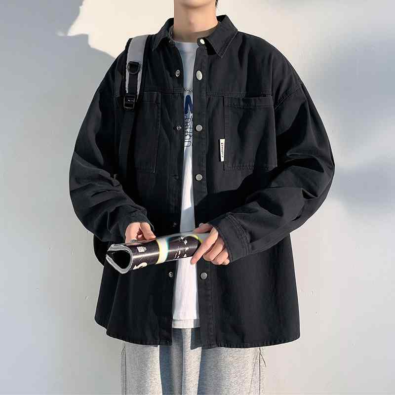 シャツ 男性用 綿 トップス 長袖 アウター 春秋 部屋着 普段使い カジュアル ゆったり 羽織り