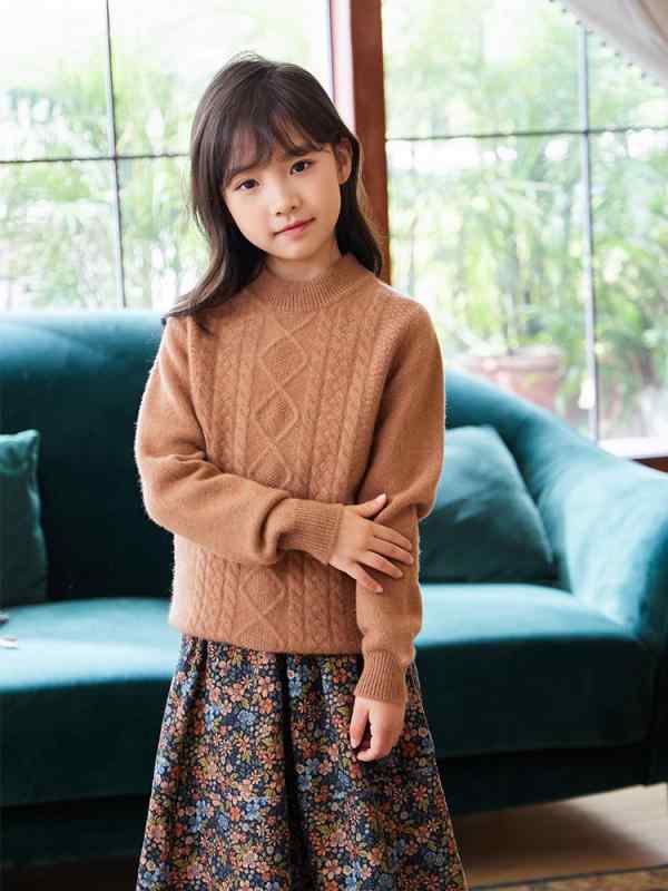 ニット キッズ 子供服 長袖 ウール タートルネック トップス 男女兼用 接触冷感 秋冬 あったか｜ソファポテト