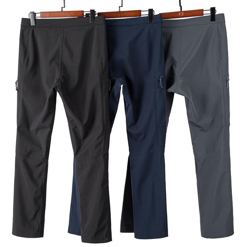 パンツ 男性用 防撥水 防風 保温 アウトドア 裏起毛 秋冬 ソフトシェルパンツ ワークパンツ