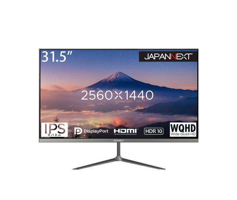 【中古】JAPANNEXT 31.5インチ モニター WQHD 2560x1440解像度 IPS ディスプレイ (HDMI/DisplayPort/ブルーライトカット) JN-IPS315WQHDR