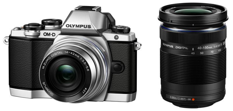 【中古】OLYMPUS 鏡鑑受け答え一眼 OM-D E-M10 ダブルズームキット しろがね色 OM-D E-M10 DZKIT SLV
