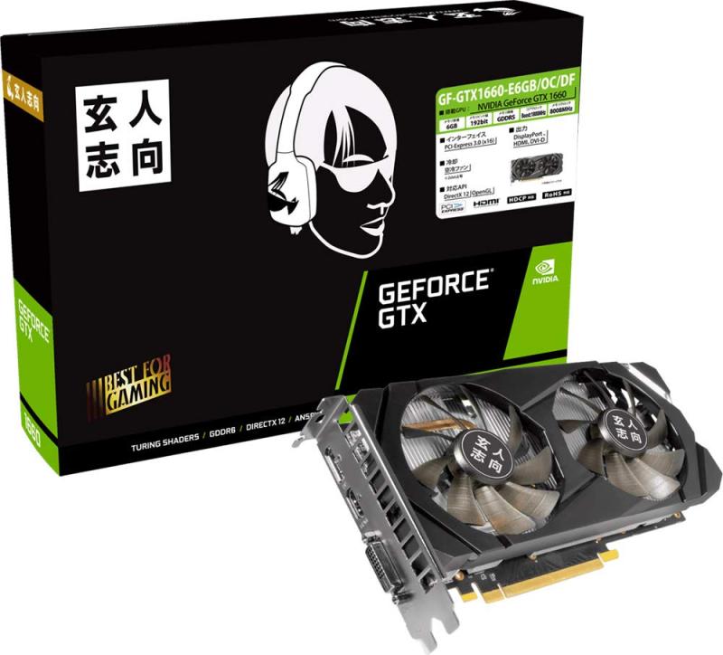 【中古】老練家目標にする NVIDIA GeForce GTX 1660 積み上げる グラフィックゲーム盤 6GB デュアルファンモデル GF-GTX1660-E6GB/OC/DF