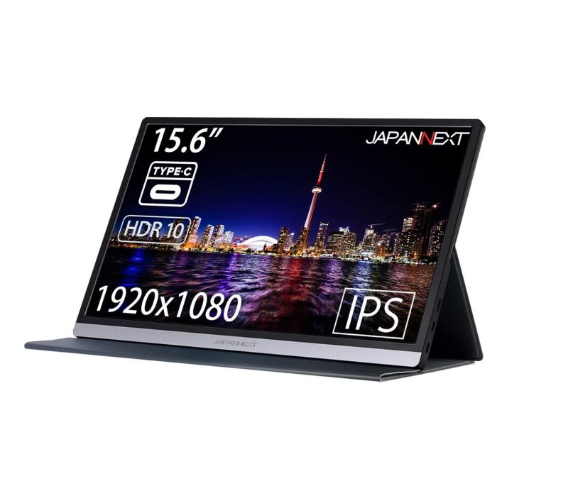 【中古】JAPANNEXT 15.6インチ モバイルモニター IPS パネル フルHD 1920x1080解像度 スマートケース付き (Type C/PC対応/スピーカー内蔵/非光沢) JN-MD-IPS1563FHDR